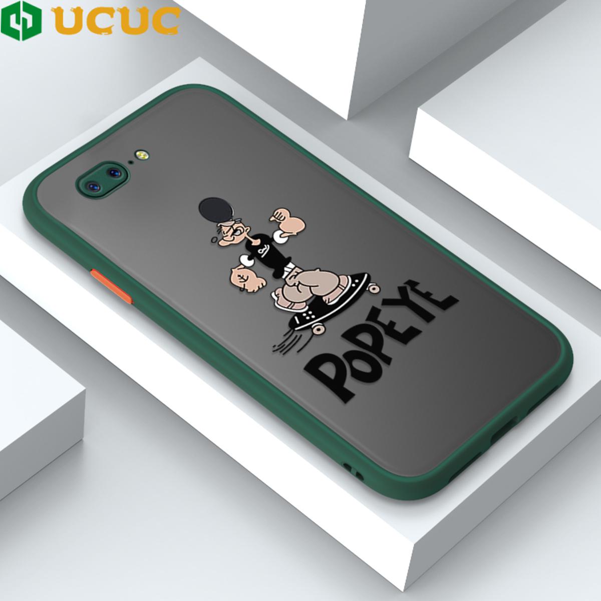 UCUC for OnePlus 5T Back Cover Popeye Frosted Transparent Hard Phone Case Thin Shockproof Full Cover Camera Protect Case