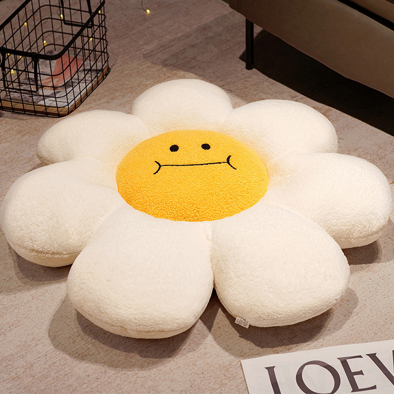 Futon cushion on the floor, lazy people, reading books, tatami mats, pouf balcony floor, living room, children, home, smiling faces, sunflowers