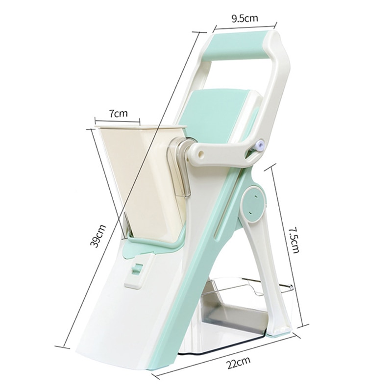 5 in 1 Vegetable Cutter Mandoline Slicer Manual Food Chopper Fruit Potato Cucumber Carrot Meat Slicer Shredder Ninja Safe Slice-Food Shredder. 