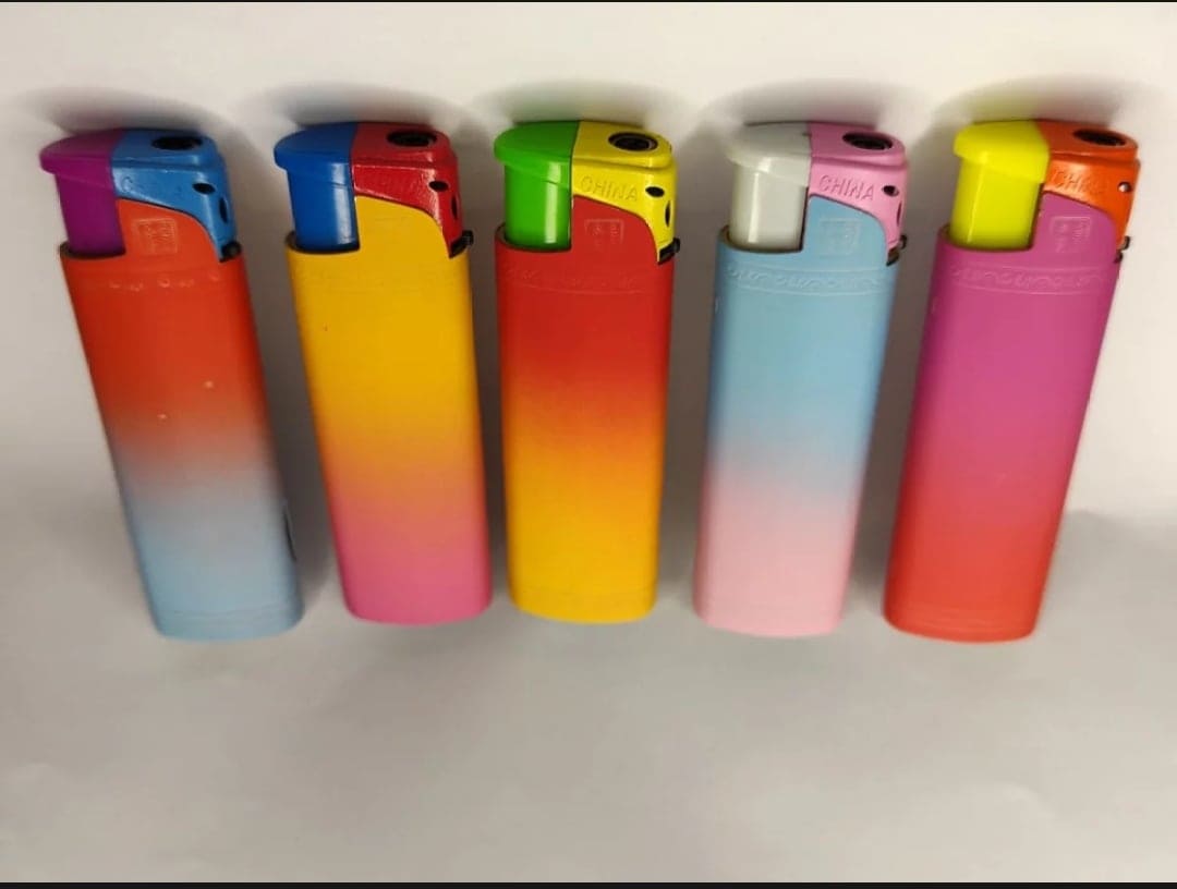 Unique red tune colored cute gas refill-lighter -5 pice. 