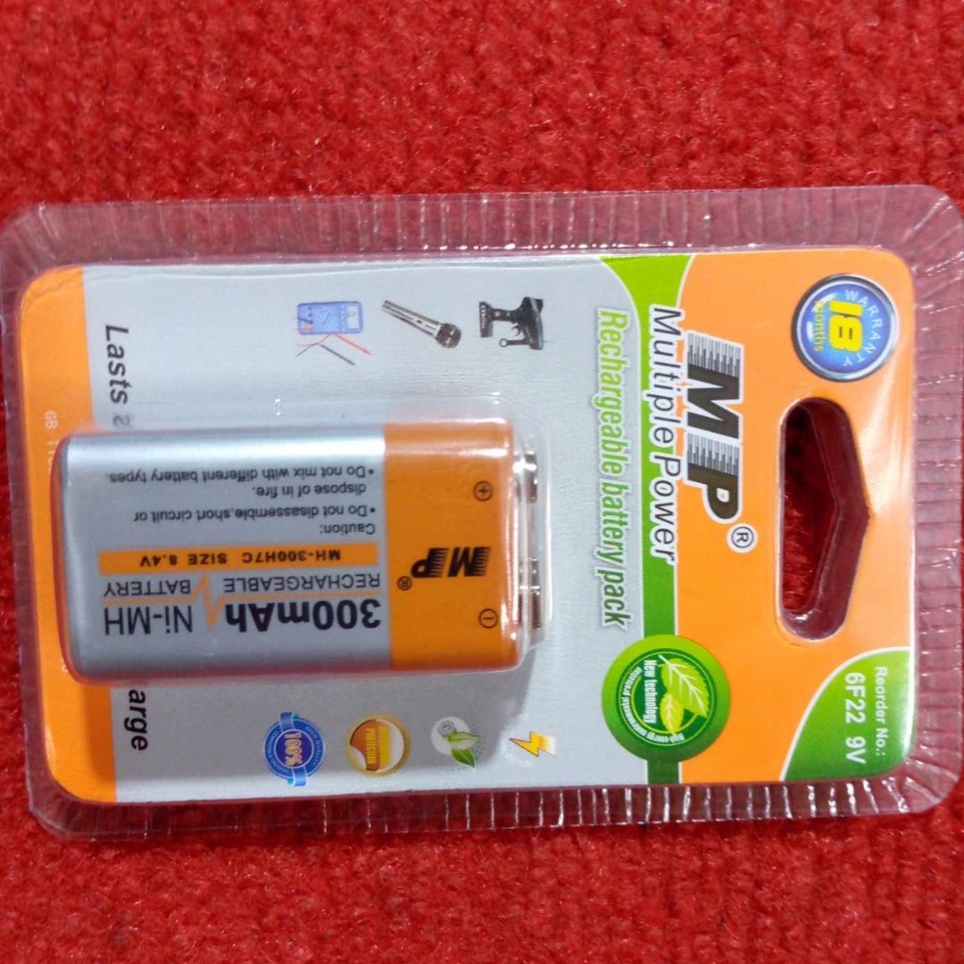 MP300mAh Battery NI-MH 9V Battery Rechargeable Battery 9V Rechargeable Battery 6F22 9V Battery Rechargeable 450mAh Rechargeable Battery For Multimeter Battery. 