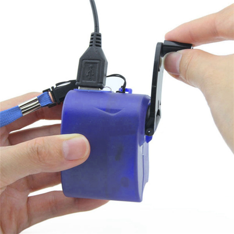 USB Emergency Hand Cranking Dynamo for Universal charger Travel Charger Gadgets. 