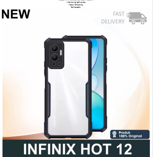For Infinix Hot 12 Infinix Hot 12 Case Armor Shockproof Case FUSION Case Infinix Hot 12 Back Part Back Cover. 