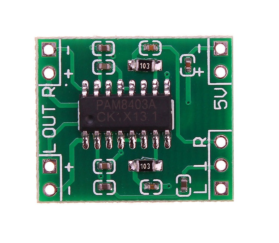 PAM8403 PAM-8403 8403 2.5V To 5V 2 Channel Mini Class D 3W+3W Stereo Audio Amplifiers Board 3W Module 2.5-5V USB Power Dual Channels 2x3W Digital Power Audio Amplifier. 