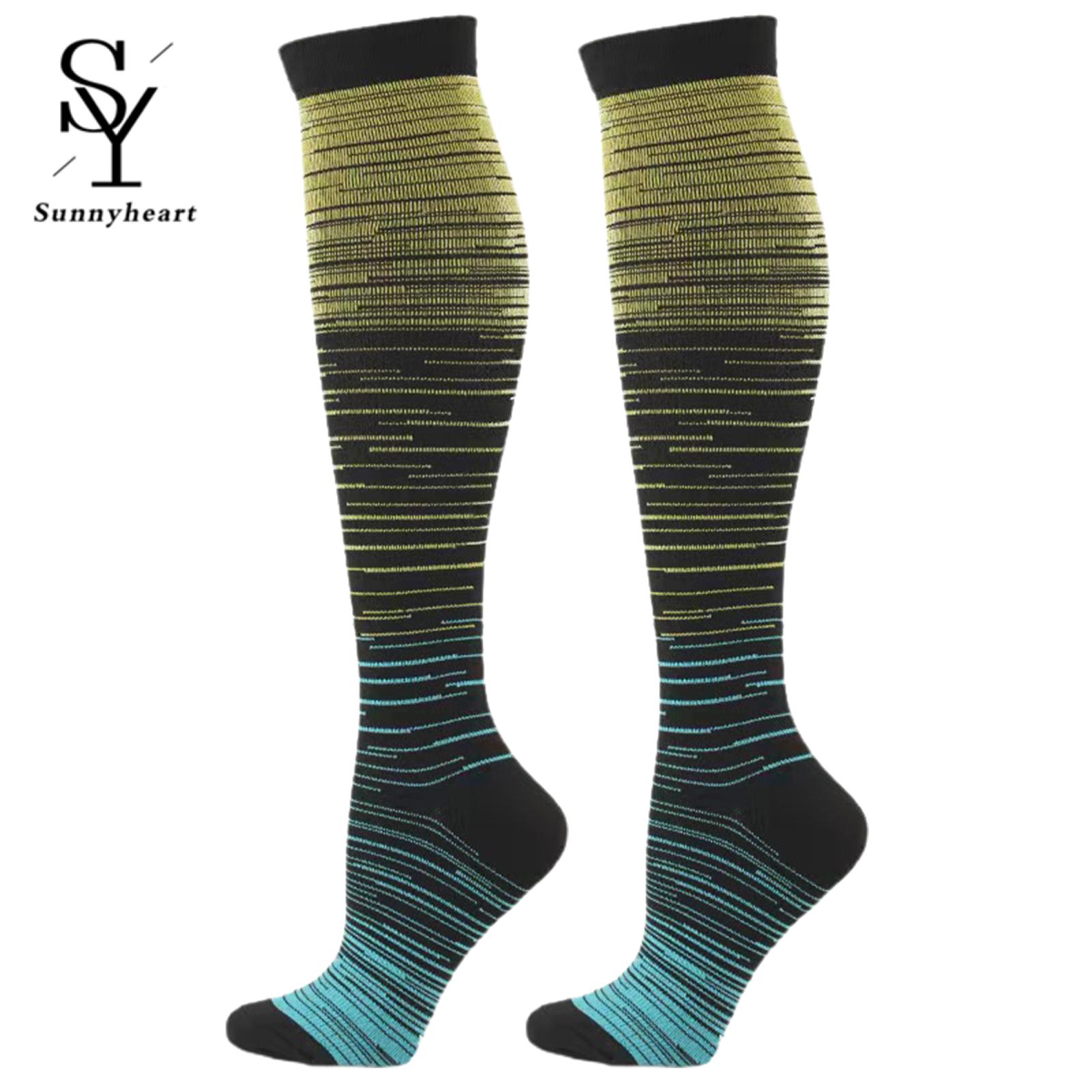 Sunnyheart Soccer Socks High Elasticity Men Women Knee High Sports Socks