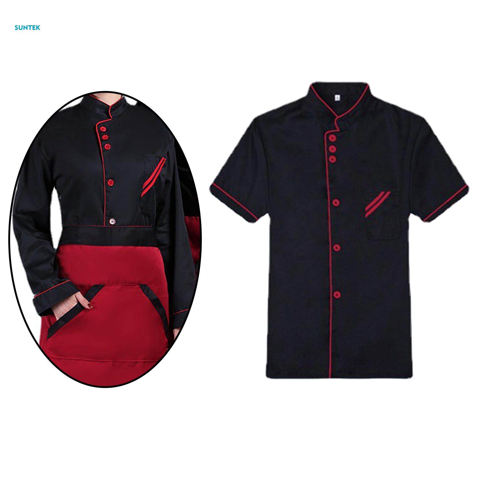 Chef Jacket Waiter Waitress Apparel Comfortable Chef Uniform for Restaurant XL. 