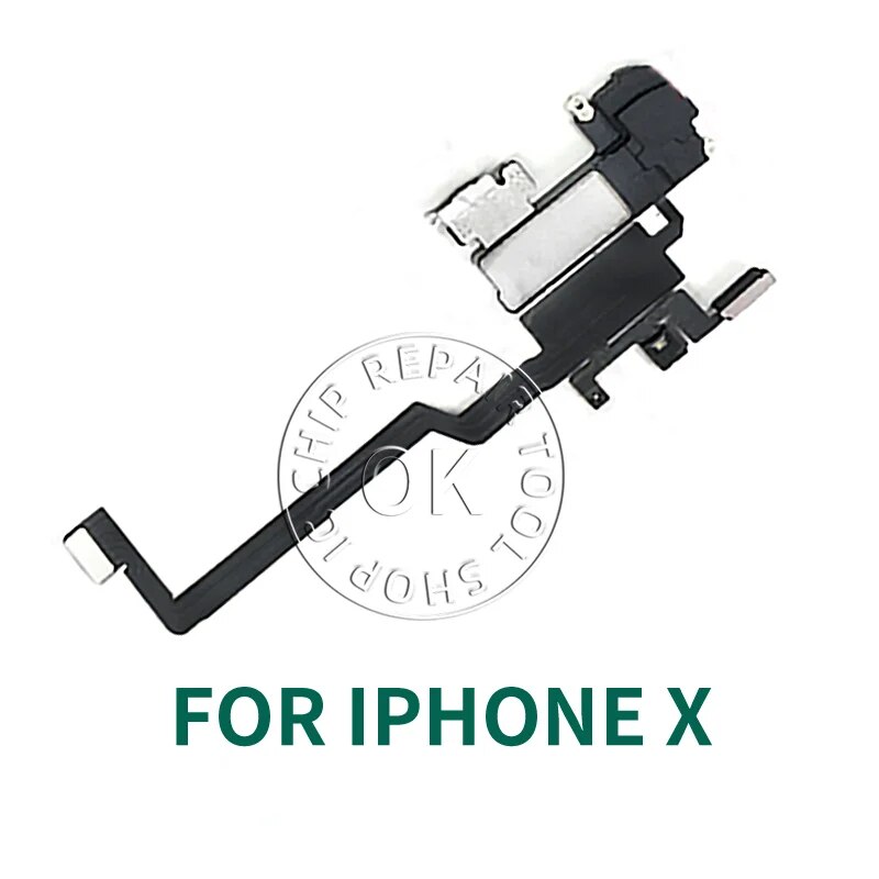 Original Ear Earpiece Flex Cable For iPhone X XR Xs 11 11 Pro Max Sensor Proximity Small Earphone Ear Speaker with Phone Face ID. 