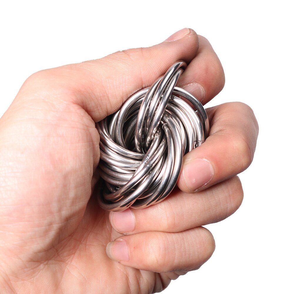 【happy one】PeNeede Fidget High Quality Smooth Mobius Infinity Ball Autism/ADHD Chainmaille Sensory Toy. 