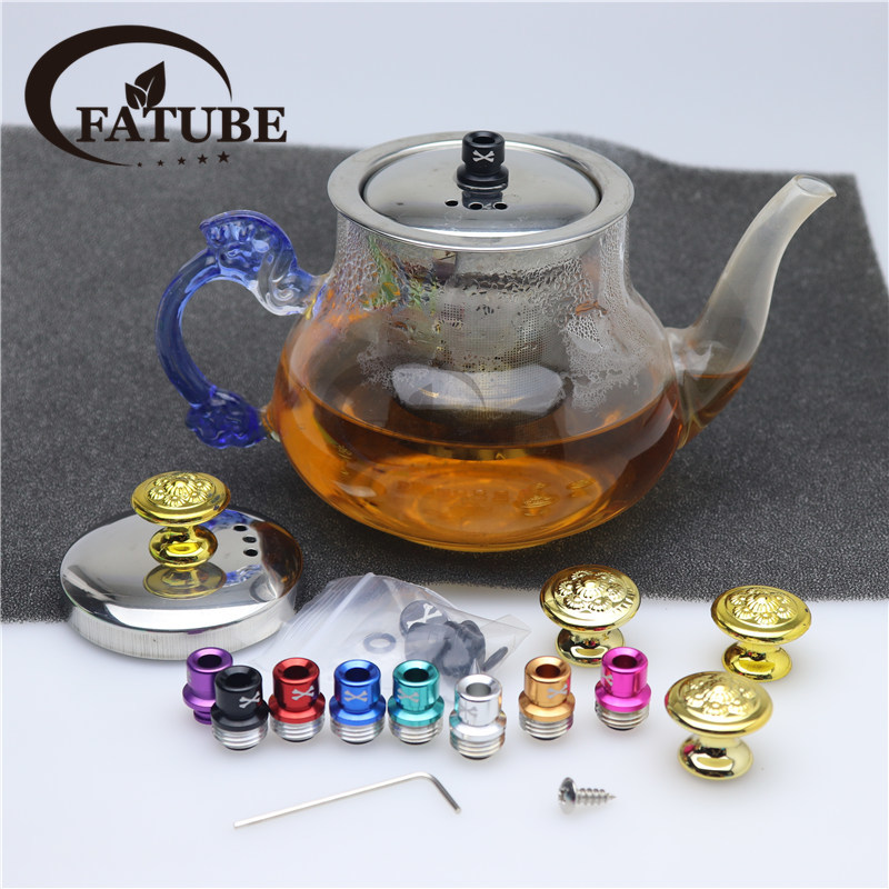 DRIP TIP XBone Aluminum 510 X Bone Drip Tip Dot Aio V2 1 PRESS KEY Button Set Billet BB for Petri BOX Water Bottle Cup cover. 