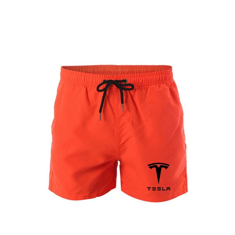 Tesla Print Men Shorts Beach Board Shorts Trunks Beach Board