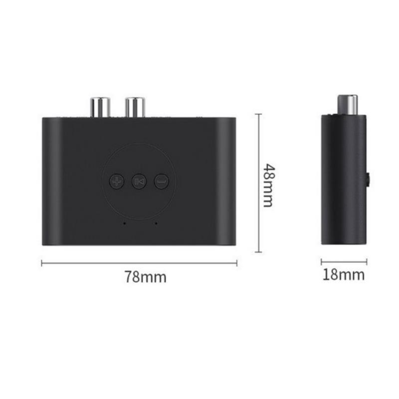 Bluetooth 5.0 Receiver Transmitter Wireless 3.5mm AUX NFC to 2 RCA Audio Adapter. 