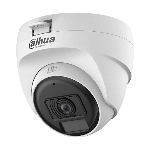 Dahua DH-HAC-T1A21P-U-IL-A (2.8mm) (2.0MP) Smart Dual Light HDCVI Fixed Eyeball Dome CC Camera (Built in Audio). 