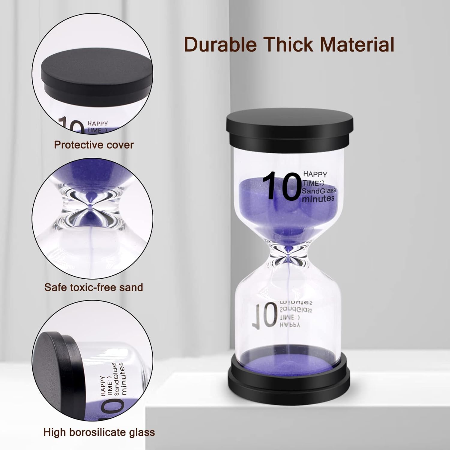 Sand Timer 10 Minute Hourglass Timer Hourglass Sand Timers, Sand Timer Plastic Sandglass Timer Colorful Hourglass Timer Sand Clock Timer. 