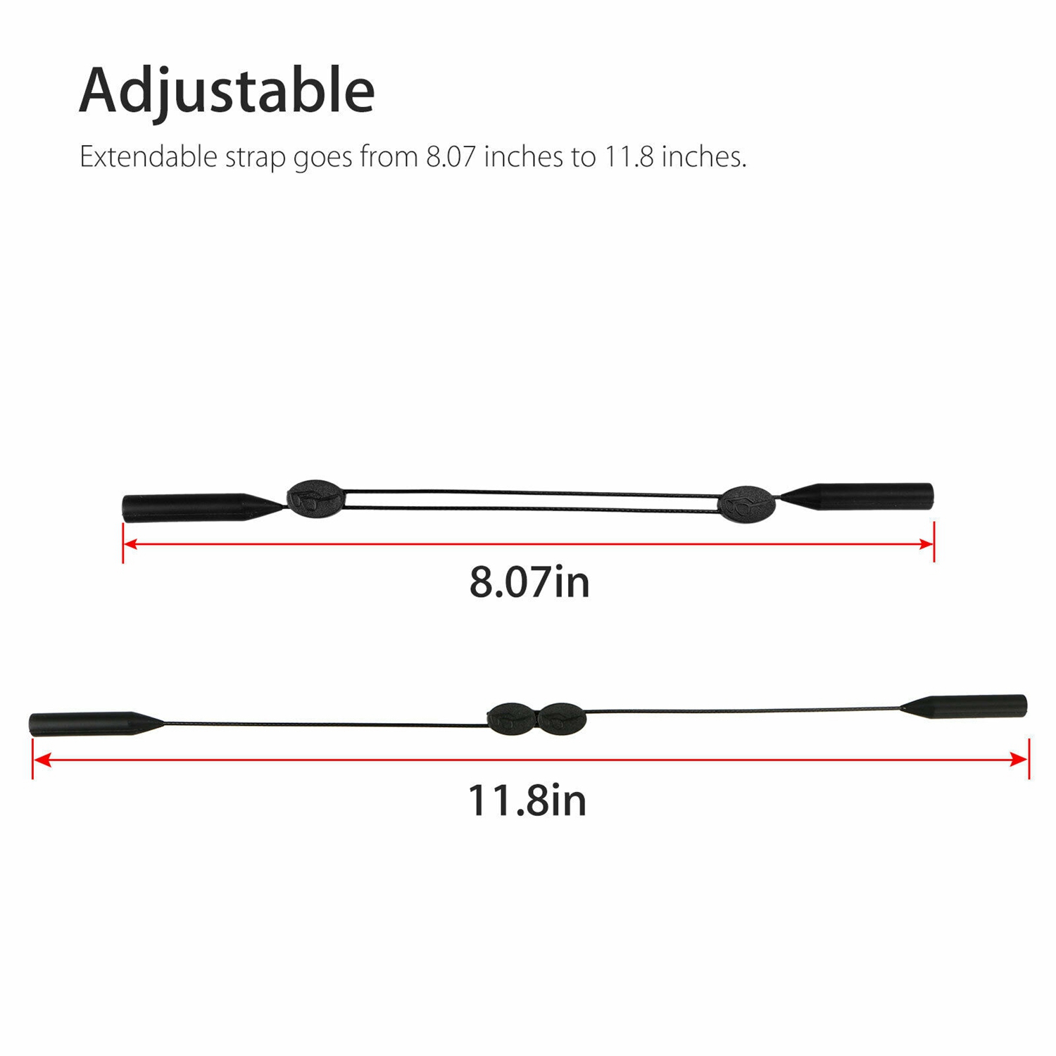 2PCS Glasses Strap Neck Cord Sports Eyeglasses Band Sunglasses Rope String Holder