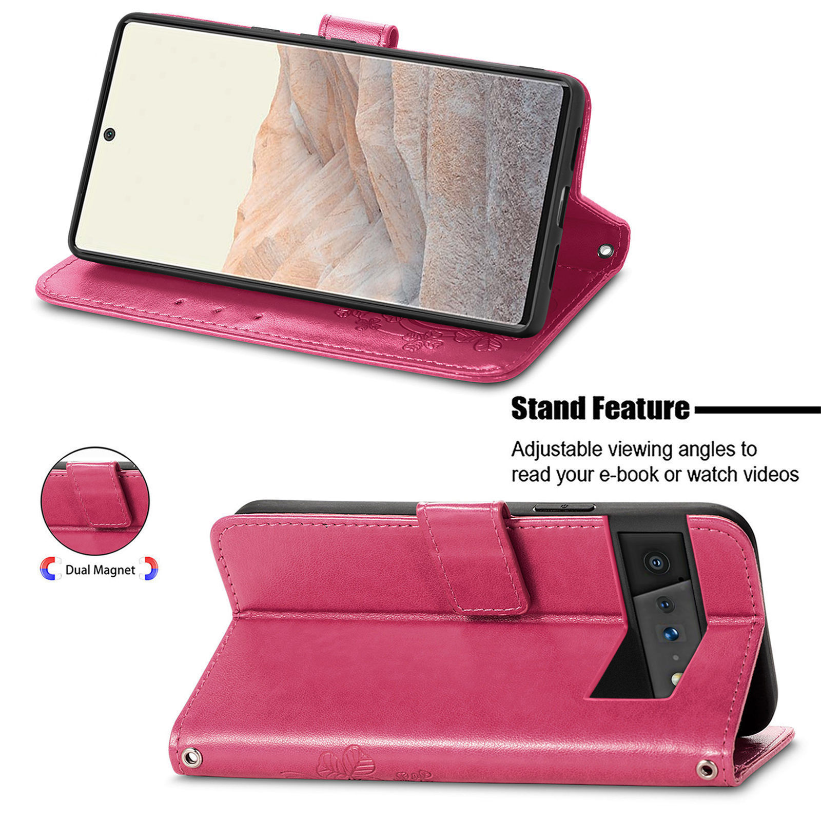 Applicable to Google 3/4A Phone case Flip Embossed Magnetic Case Google Pixel 5XL Mobile Phone Leather Case. 