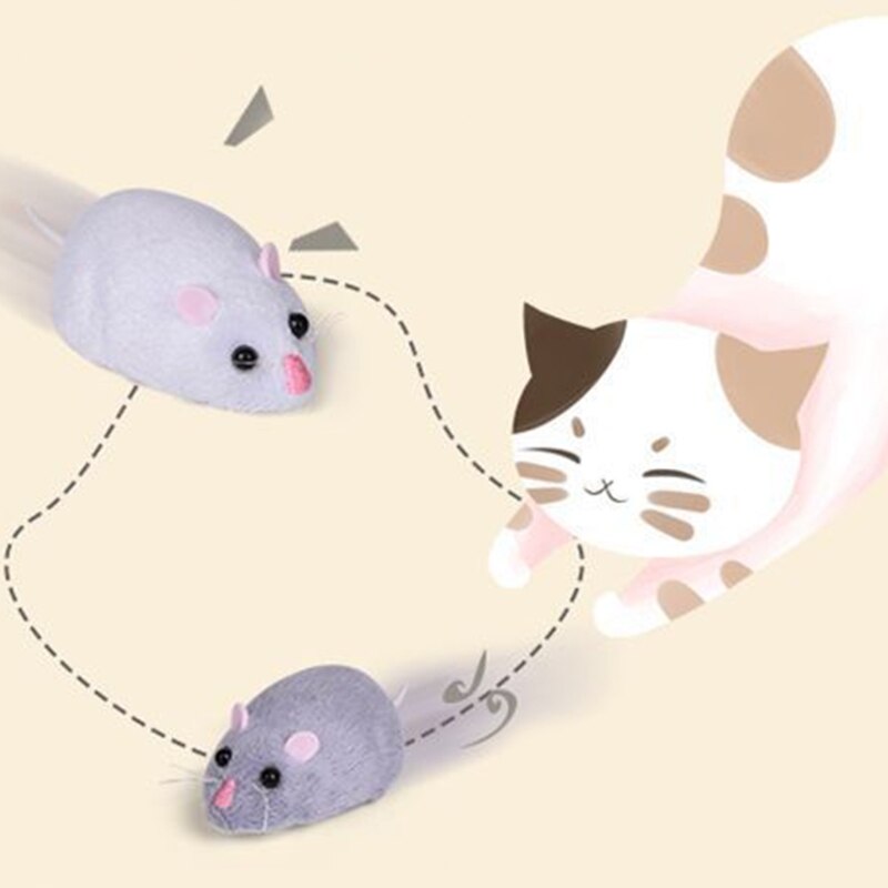 【happy one】Wireless Remote Control Mock Fake Rat Mouse Mice RC Prank Joke Scary Trick Toy for Cat Puppy DXAD. 