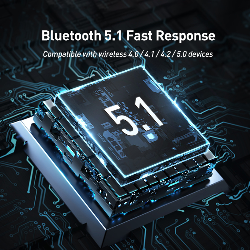 Baseus USB Bluetooth Adapter Bluetooth 5.0 Music Audio Receiver Transmitter For PC Speaker Wireless Mouse USB Transmitter. 