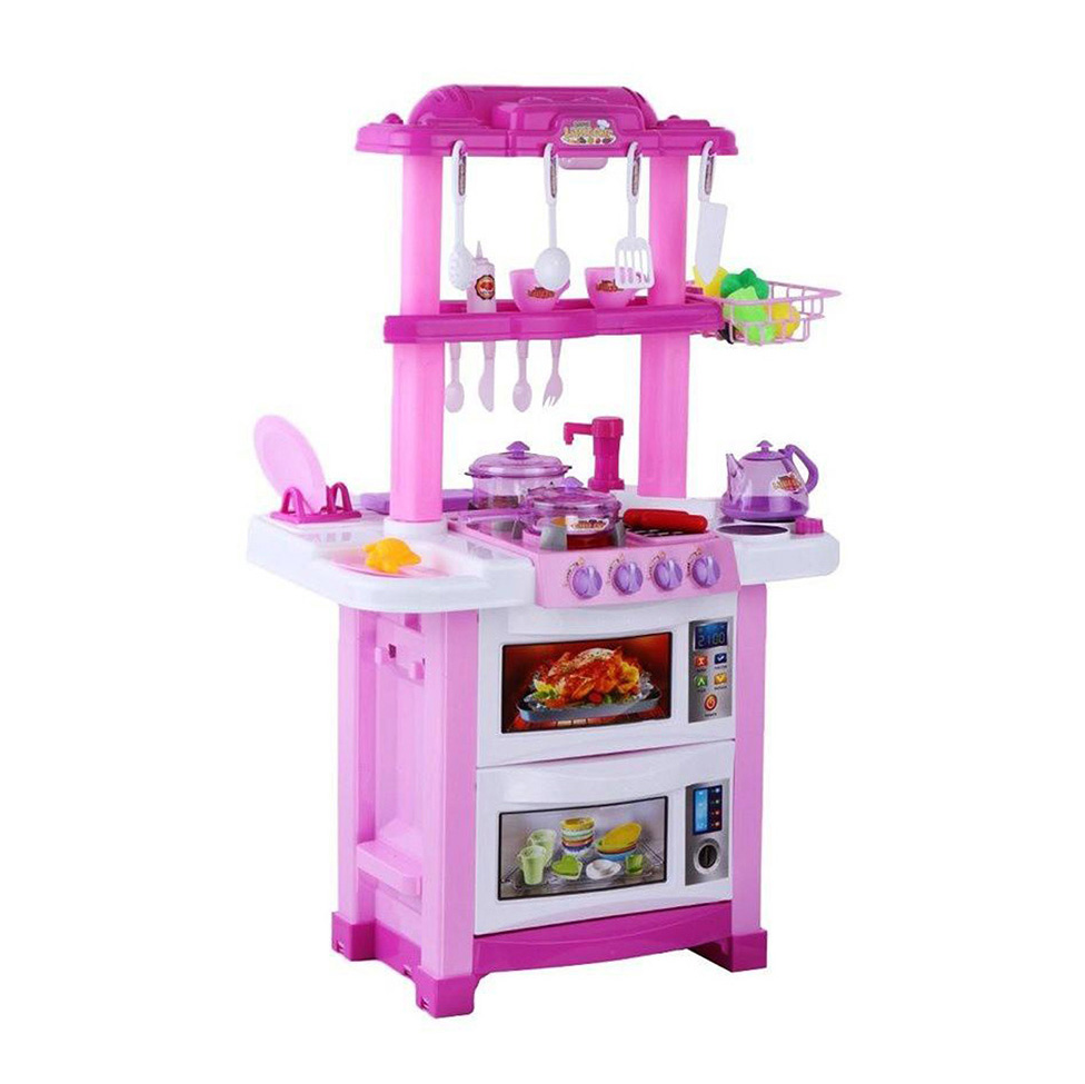 33 PC s Happy Little Chef Kids Electronic Pretend Play Kitchen