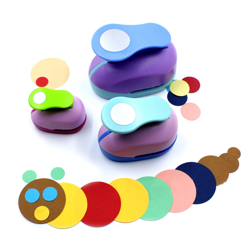 5 Size Punch Craft Hole Paper Punch 75mm Hole Round Punchers for Cardstock, Greeting Cards and Scrapbook Color Random. 