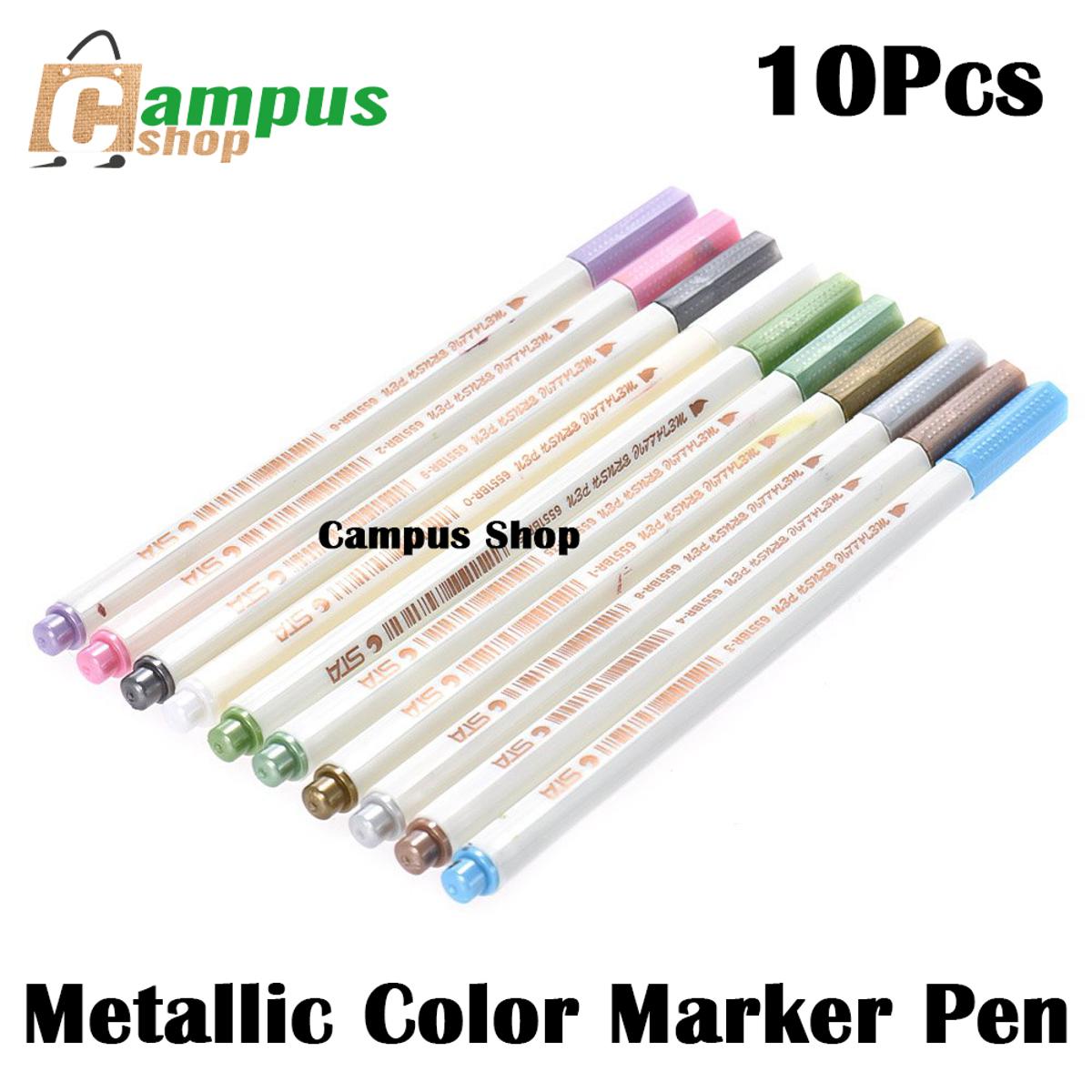 STA Metallic Color Marker Pen  10 color 10 pcs for Artists