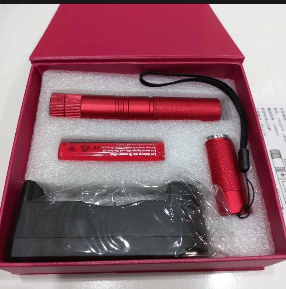 Laser Pointer Light Rechargeable Green | High-Quality Metal Construction for Adjustable Burn Match Light and More. 