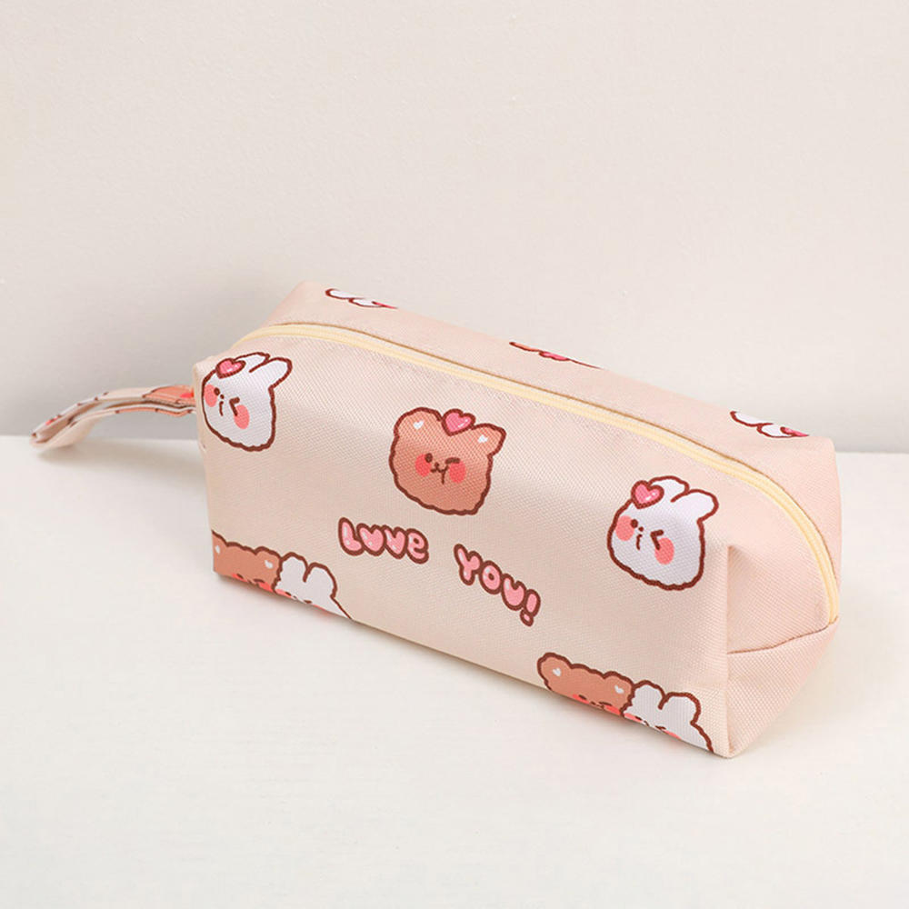 Little Cartoon Bear Pencil Case Lightweight Desktop Creative Large-Capacity Pencil Bag Multifunctional Pencil Bag for School