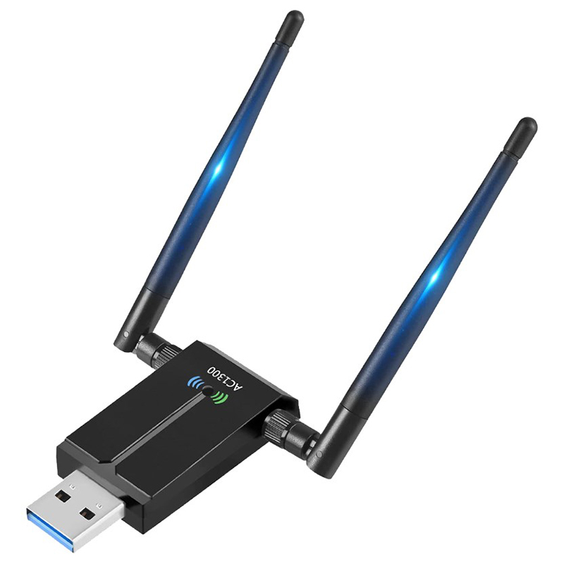 1300Mbps Long Range USB WiFi Adapter For PC Desktop Laptop ,USB Wireless Adapter Dual Band 2.4GHz 5GHz Internet Stick Tetuo