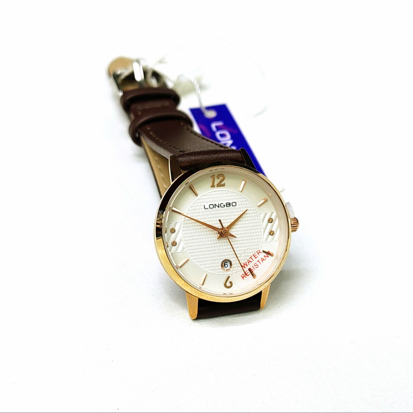 Wrist Watch For Women LONGBO-7390L Premium Quality Waterproof Leather Strap Full Calendar Stylish Attractive Formal Wrist Watch. 