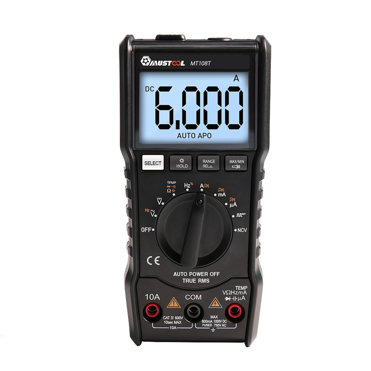 MUSTOOL MT108T Square Wave Output True RMS NCV Tature Tester Digital Multimeter 6000 Counts Backlight. 