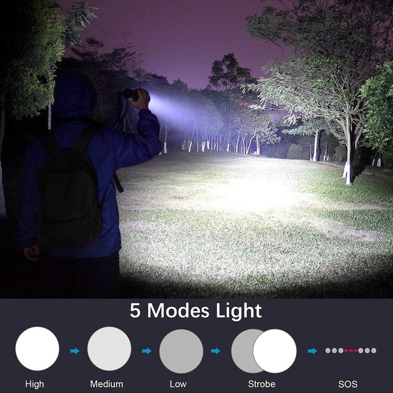 XHP50 Led Torch Light Rechargeable Type C LED Flashlight USB Zoom Torchlight Led Torch Light. 