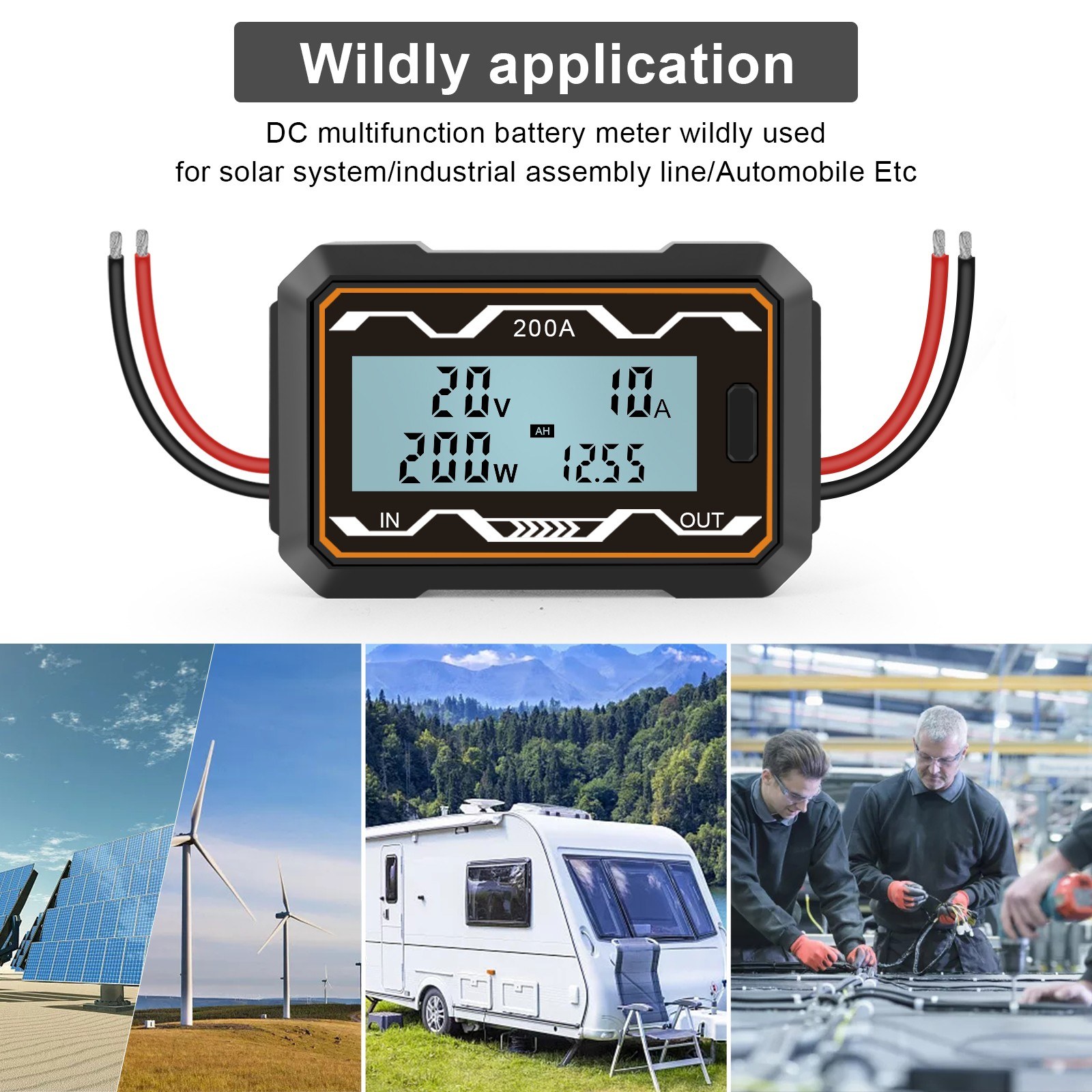 High Precision DC Power Meter Power Analyzer Voltage Current Power Meter Battery Voltage Amp Meter - #3. 