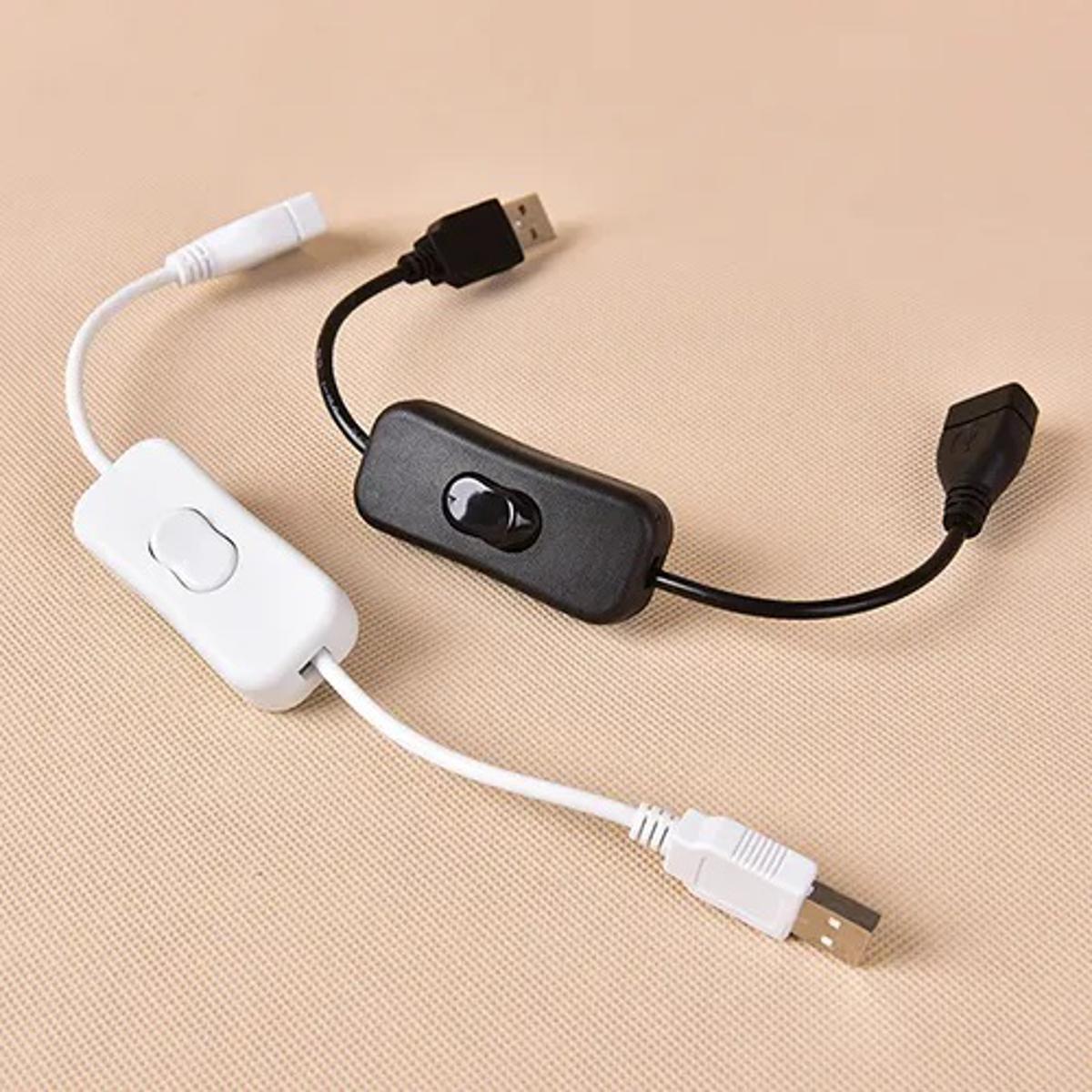 USB Cable Converter with Switch ON/OFF Cable Adapter Extension Toggle for USB Lamp USB Fan Power Supply Line