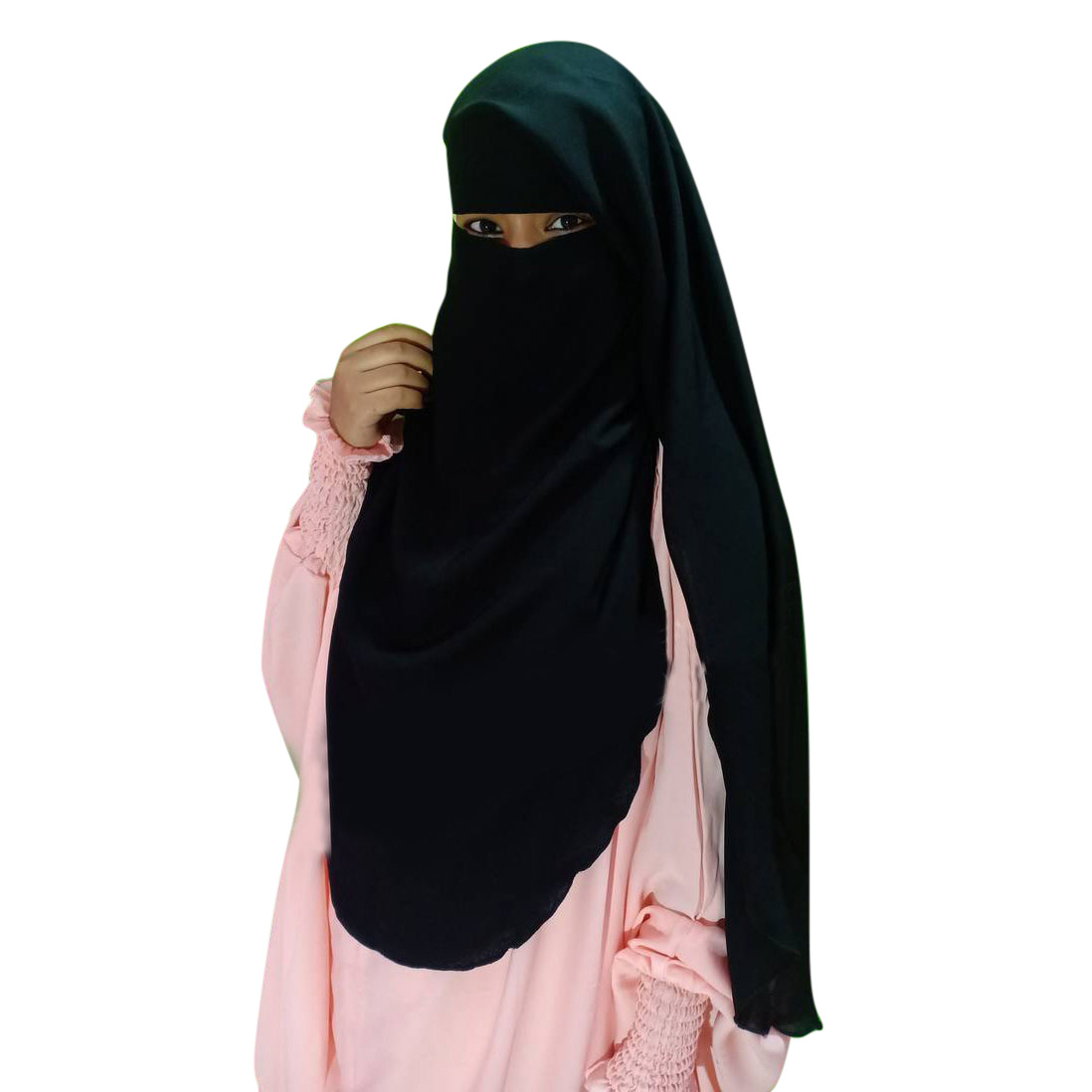 3 Part Long Niqab Premium Niqab For Women - Hijab Cap. 