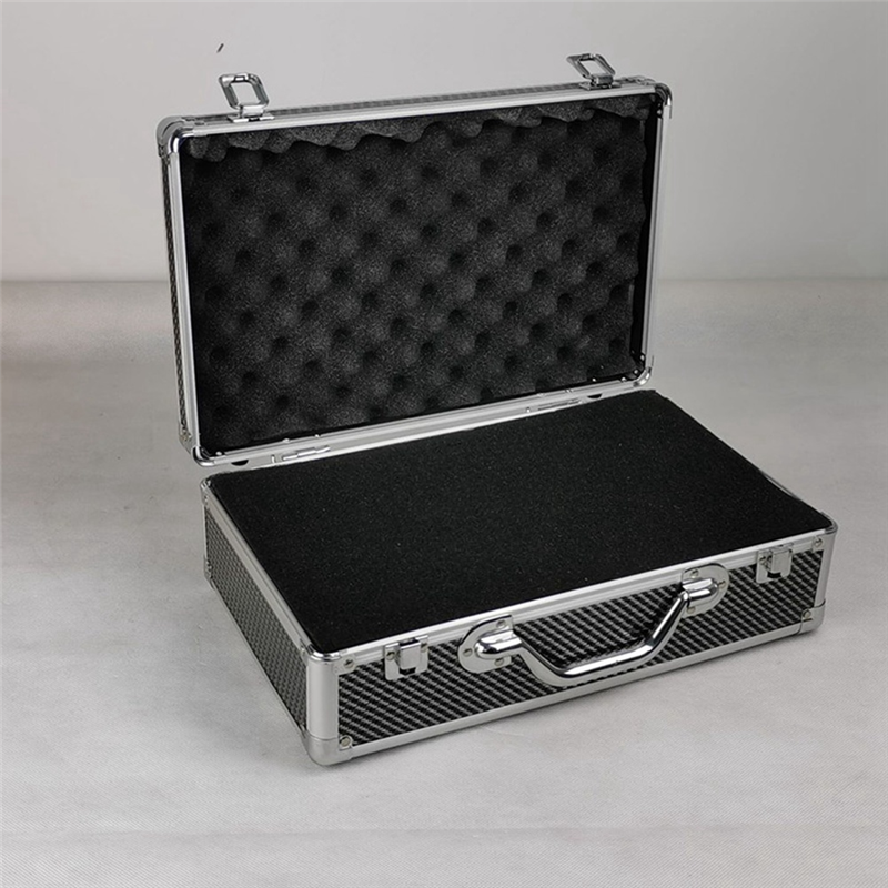Carbon Fiber Tool Box Aluminum Tool Case Suitcase Equipment Hard Carry Bag Instrument Hard Case Portable Toolbox Easy to Use A. 