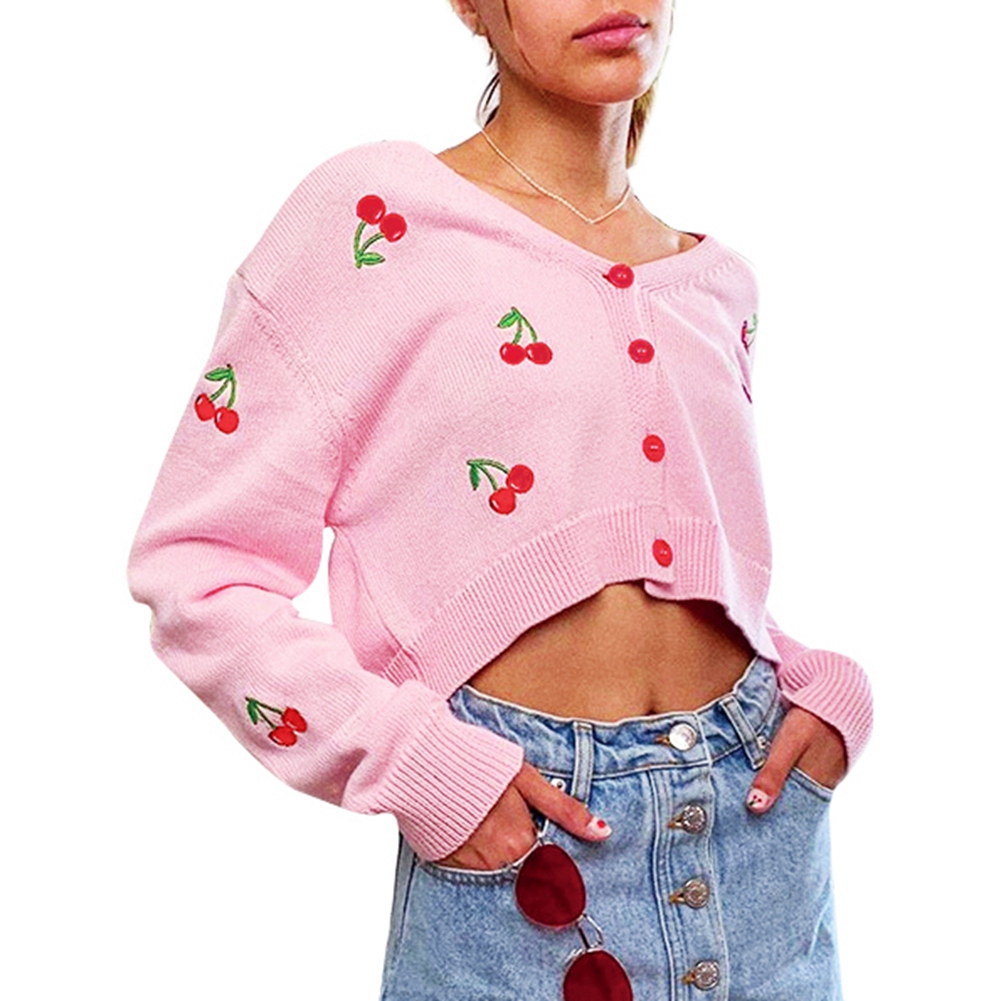 pink cherry cardigan