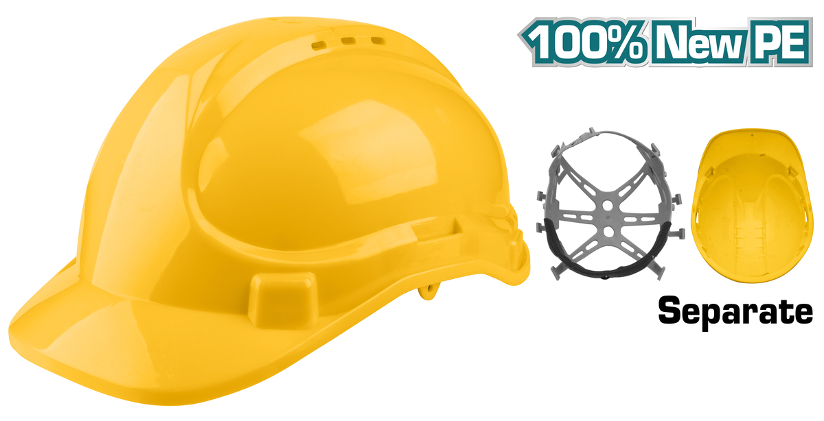 Total Safety Helmet PE Shell With Vents-TSP2612. 