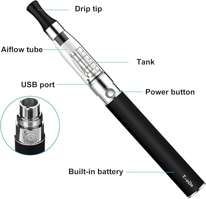 CE100 Vape Pen Type high  Quality performing Vape E cigarette  with juice free 1 liquid Red Color. 
