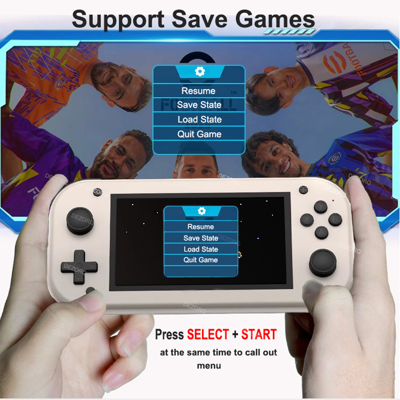 M17 Retro Handheld Electronic Video Game Console 4.3'' IPS Screen Emuelec Game Emulator System 64GB 128GB 20000+ Games Xmas Gift. 
