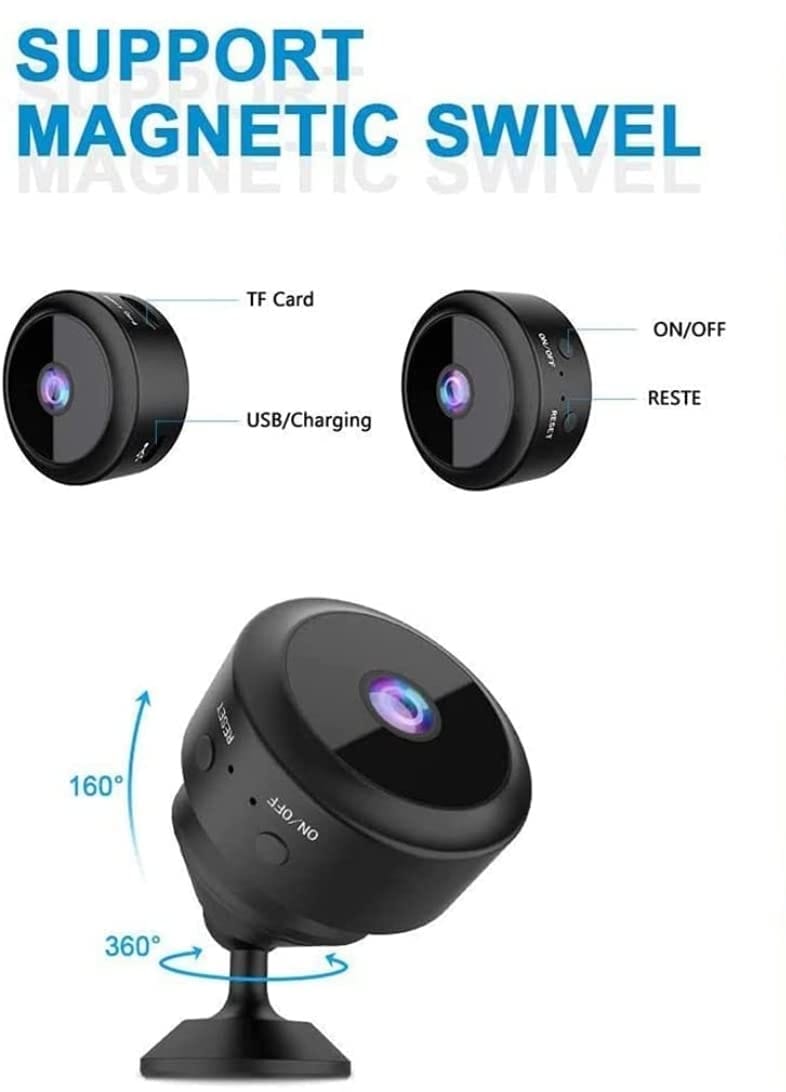 A9 Mini Spy Camera, 1080P HD Mini WiFi  Spy Camera for Mobile Viewing, Indoor Micro Long Life Surveillance Cameras, Outdoor/Indoor Camera with Recording. 