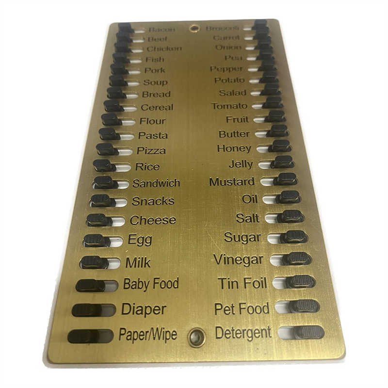 1 PCS Metal Grocery List Reusable Shopping List Marker System Shopping List Memory Reminder Board