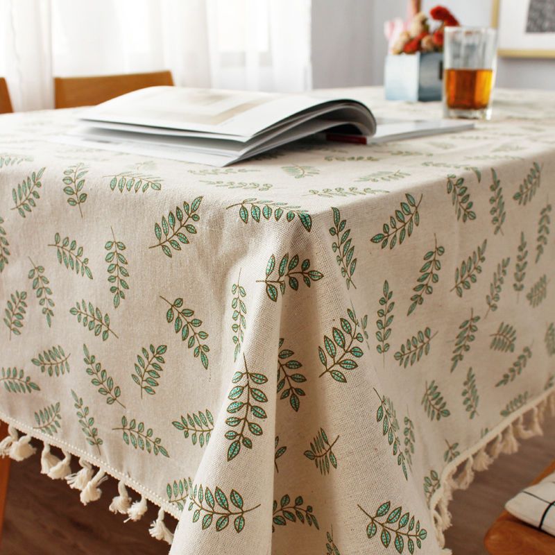 Tablecloth, cotton linen, ins, style, Japanese table, cloth, coffee table, rectangular study table, tablecloth, simple Nordic Amazon. 