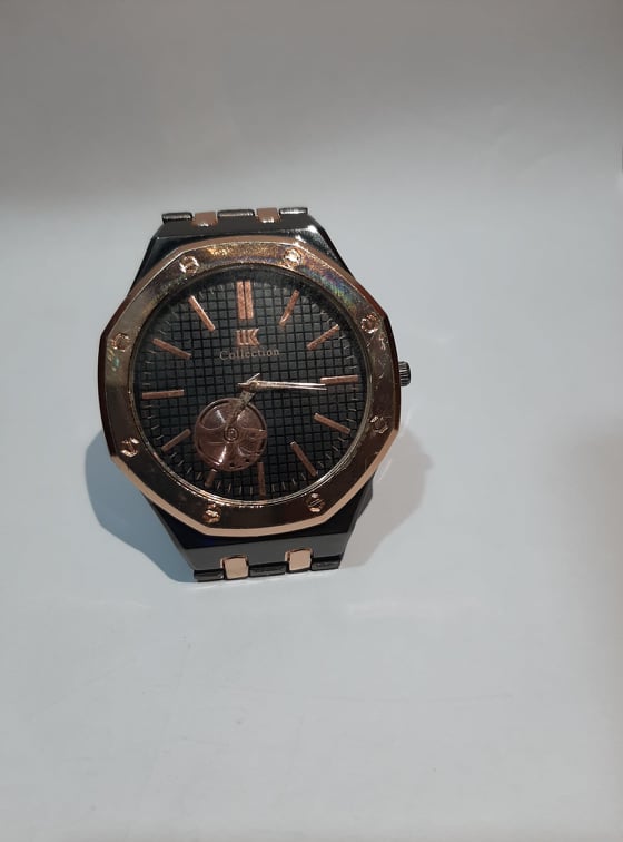 IIK Collection Luxury Water Resistant 3 Hands Mens Two Tone Color Quartz Gold Man Watch. 