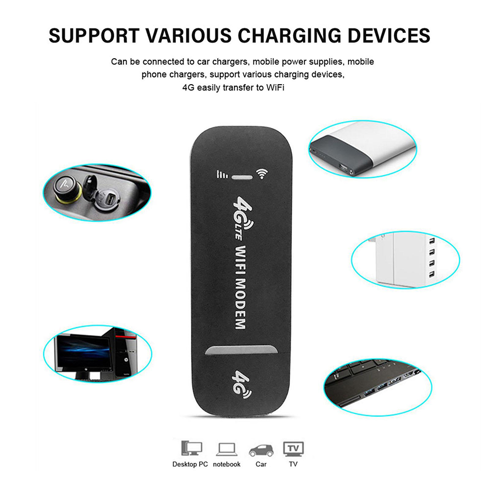 4G LTE USB Modem Dongle 150Mbps Wireless Network Adapter for Laptop PC Network Card Unlocked WiFi Hotspot Router