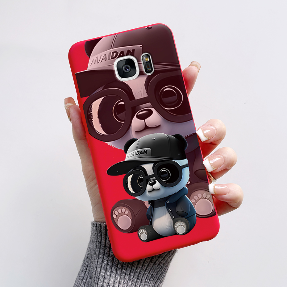 For Samsung Galaxy S7 Edge Case Cute Panda Silicon Soft TPU Back Cover Phone Case For Samsung Galaxy S6 S7 S 7 6 Edge Capa Funda. 