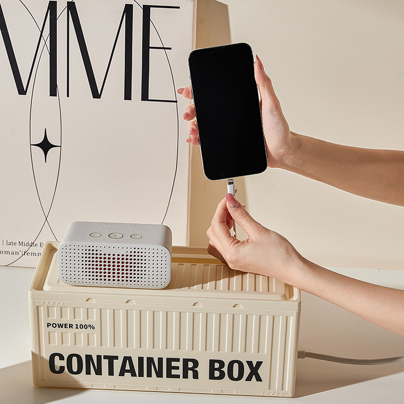 Cable Management Box With Lid Large Cable Organizer Box Cord Hider Box to Hide Surge Protector for Home Power Strip Holder. 