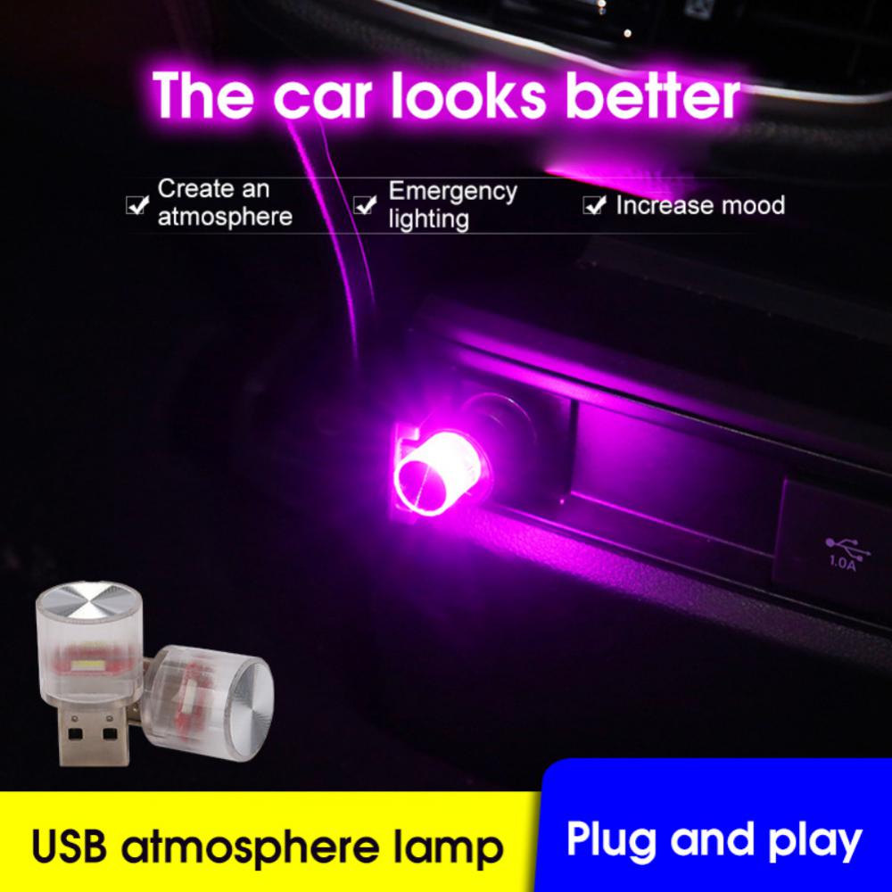 Decoration Led Car Usb Colorful Flashing Universal Mini Decorative Usb Atmosphere Light Car Interior Accessories Portable. 
