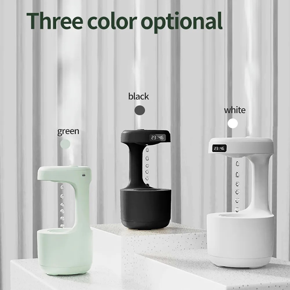 800ML Anti Gravity USB Air Humidifier Water Drop Mist Maker Ultrasonic Air Purifier Fogger Humidifiers Aroma Diffuser. 