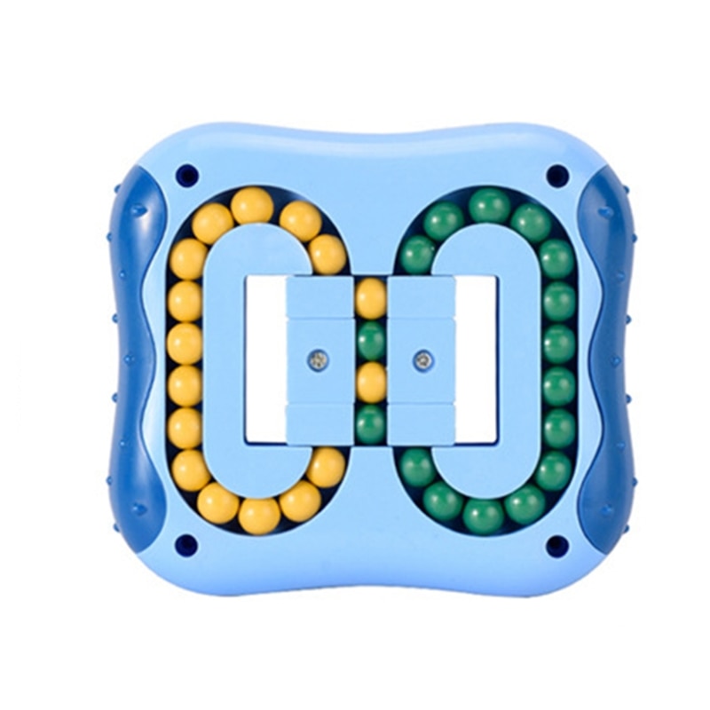 【happy one】Rotating Magic Beans Cube Tip Toys Creative Stress Relief Spin Bead Puzzles Early Intelligence Game. 