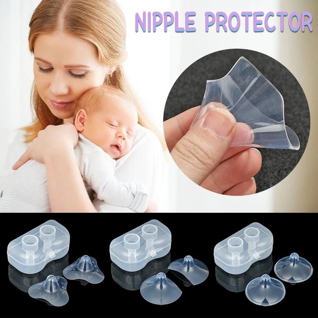 1 Pair NippleShield with Carrying Boxes, Silicone NippleProtector Breastfeeding NippleGuard without BPA for Breastfeeding NippleExtenders for Dear Mothers