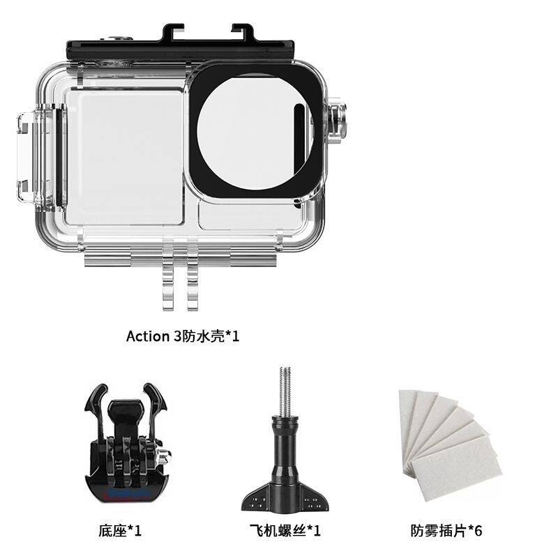 Waterproof Case for DJI Osmo Action 3 /DJI Osmo Action 4 Camera, 40M/131FT Diving Housing Protective Shell Underwater Accessories Kit